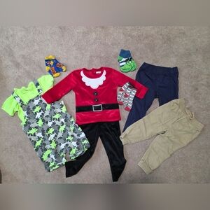 Boys Clothes Bundle w/ Cute Santa Outfit